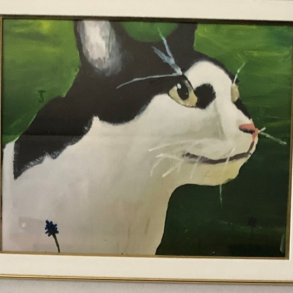 LILA Framed 8" x 10" Print Original Painting Cat